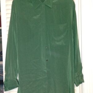Green Button-Up Shirt